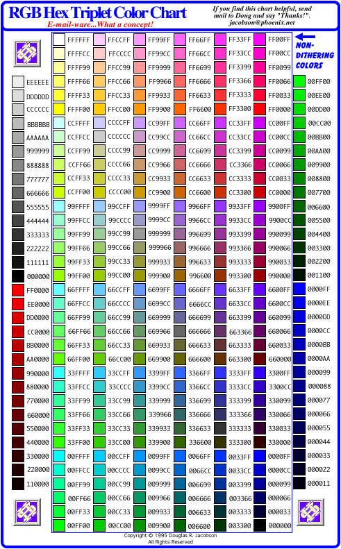 pantone color chart outline